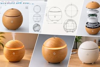 design modern aroma diffuser, essential oil diffuser and 3d cad product