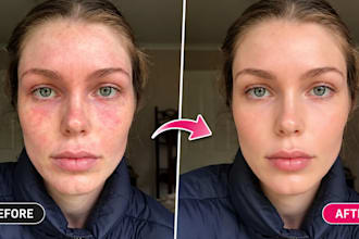 do skin retouching, face and body reshaping, protrait photo retouching