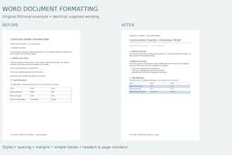 format your word document with consistent styles and layout