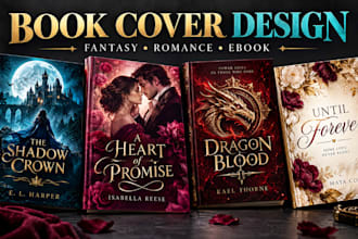 design fantasy book cover, dark romance, book cover design, book cover art