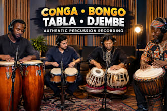 record conga bonga tabla djembe for your song