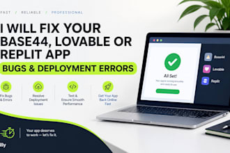 fix your base44, lovable or replit app bugs and deployment errors