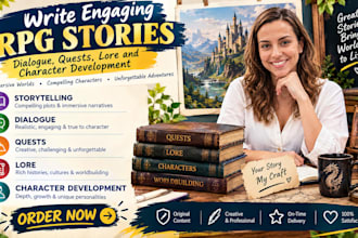 write engaging rpg stories dialogue quests lore and character development