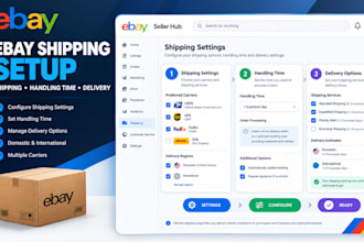 ebay shipping settings handling time delivery option shipping setup optimization