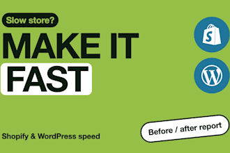 do shopify speed optimization and wordpress speed optimization