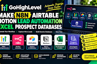 gohighlevel make n8n airtable notion lead automation excel prospect databases