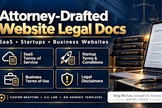 draft business website terms of use as a US attorney