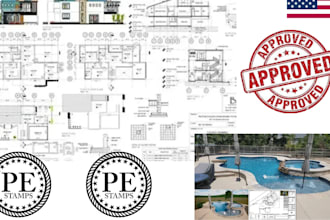 design professional swimming pool plans, permit drawings and construction sets