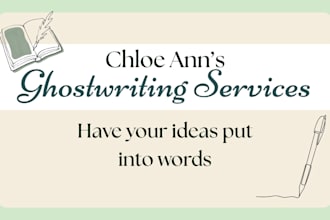 ghostwrite your fiction story