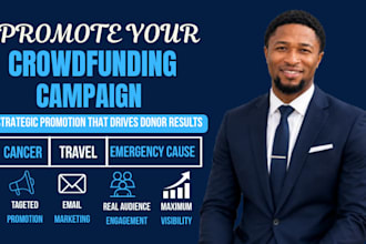 promote gofundme campaign for cancer travel and emergency cause for donation