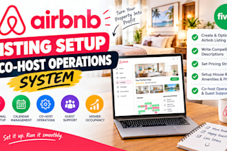 be your airbnb co host for listing setup and management
