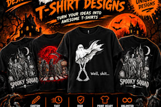 design a custom t shirt for print on demand and streetwear