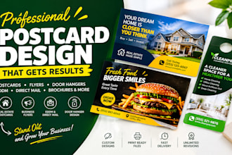 do postcard design real estate postcard door hanger design eddm postcard