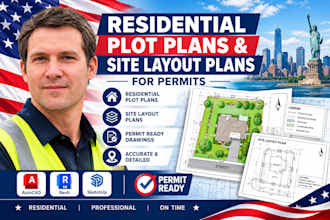 design residential plot plans and site layout plans for permits