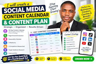create a social media content calendar and content plan