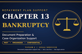 prepare and deliver chapter 13 bankruptcy documents