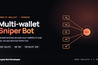 build a multi wallet sniper bot to spread buys across wallets