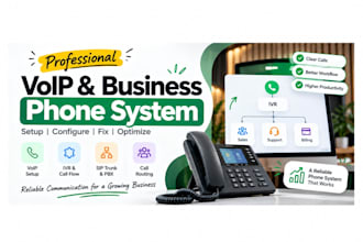 setup voip ringcentral, freeswitch, 3cx,vicidial, freepbx, nextiva grandstream