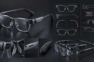 design ar smart glasses, ai smart glasses, hud glasses, ar headsets product