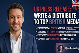 do UK press release writing and premium PR distribution