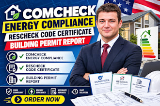 comcheck energy compliance, rescheck code certificate, building permit report