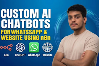 build custom ai chatbot for whatsapp and website using n8n