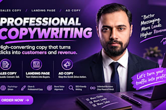 do professional copywriting for sales copy,landing page,and ad copy
