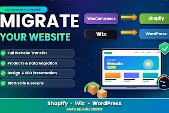 migrate shopware woocommerce to shopify wix or wordpress website migration