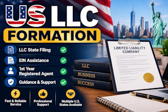assist with US llc formation and ein application filing