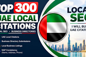build 300 uae citations for local SEO