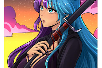 draw great manga style illustrations for you