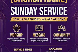 design modern church flyer and event poster