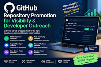 promote github repository for visibility and developer outreach