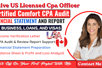 create CPA audit review report and financial statement analysis