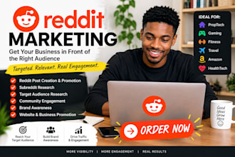 market your proptech gaming fitness travel and amazon businesses on reddit