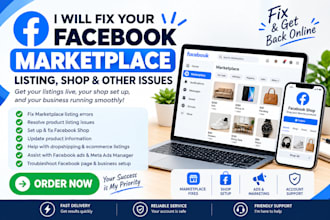 fix facebook marketplace issue fix fb marketplace listing or shop setup issue
