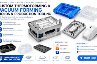 design custom thermoforming, vacuum forming molds and production tooling