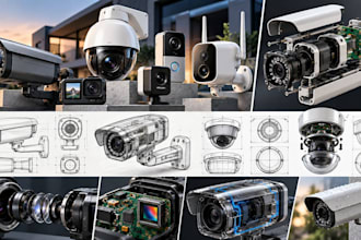 design cctv camera housing, enclosure and 3d cad model