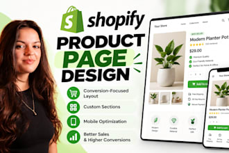 do shopify product page design with conversion focused layout