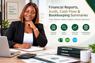 create financial reports, audit, cashflow, and bookkeeping summaries