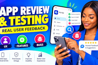 review and test your app with honest user feedback and usability testing