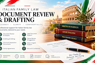 draft and review italian family law legal documents