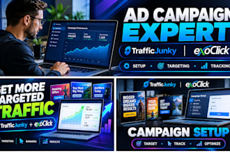 create banners and ad campaigns for trafficjunky and exoclick that convert