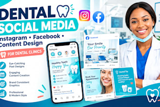 dentist instagram marketer dental clinic facebook content creator graphic expert