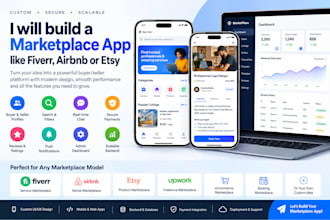 build a marketplace app like fiverr, airbnb or etsy