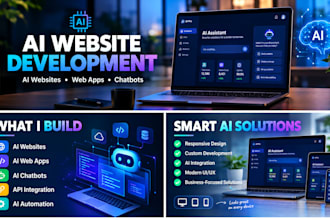 develop an ai website, ai web app, or ai powered website