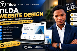create tilda website design tilda landing page business website promotion SEO
