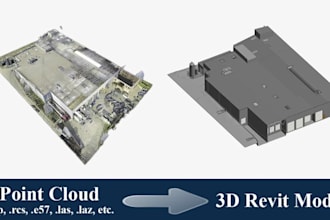 convert point cloud to revit scan to bim models,e57 to 3d modelling, archicad