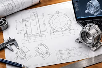 create mechanical design assembly and engineering drawing