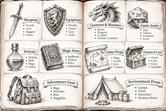 create dnd fantasy props rpg items and ttrpg game assets